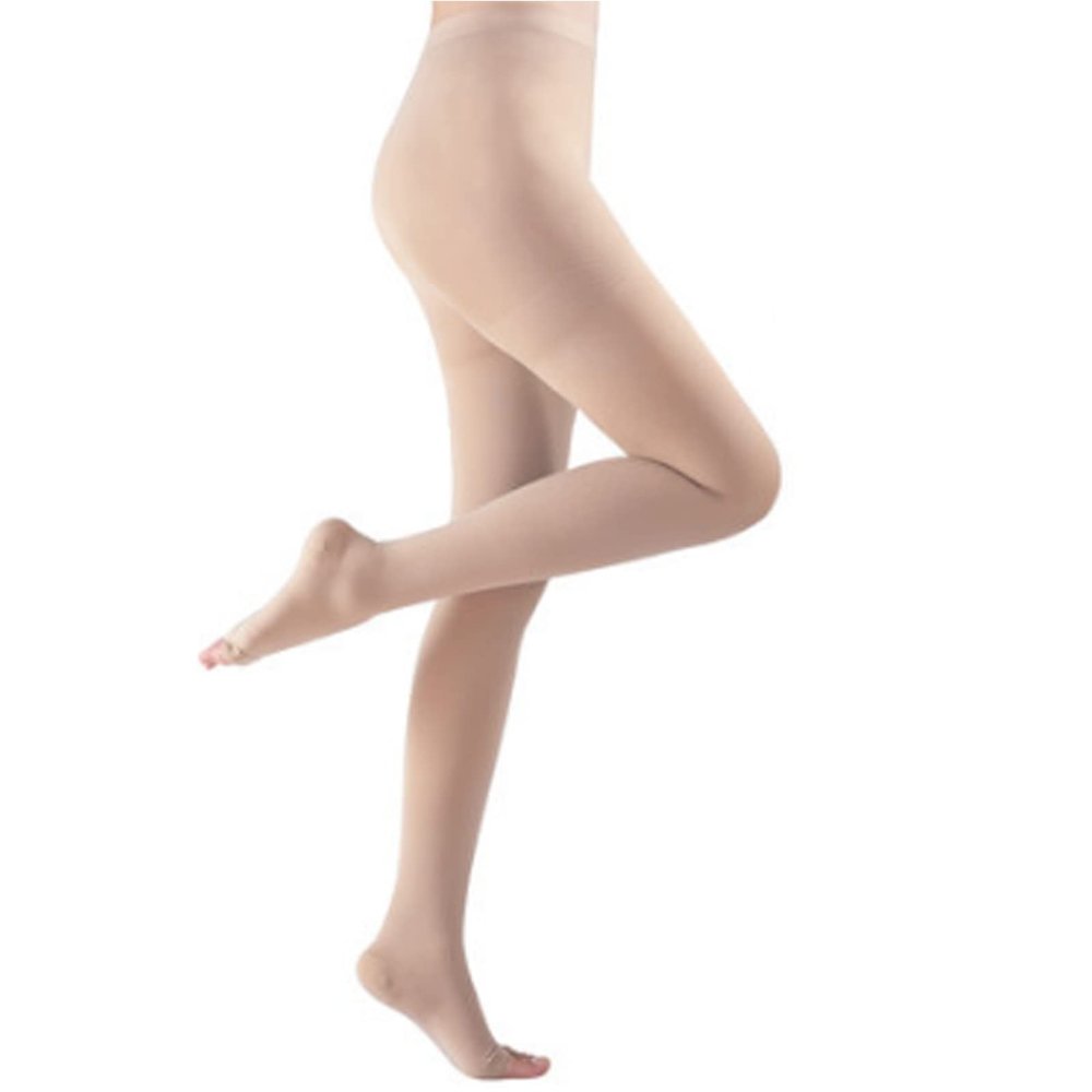 EXENXA 15-20 Compression Socks Closed Toe Support Graduated Medical Varicose Veins Hosiery Perfect for Athletics Running Flight Travel Support Edema Pregnancy,Flesh,L (Flesh M)