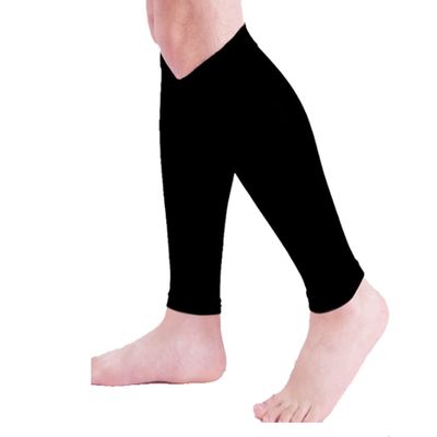 EXENXA Graduated Microfiber Women Strong Compression Stockings 25-35 Knee High Very Durable Open Toe Varicose Vein Prevention And Blood Circulation,Black,S (Black M)