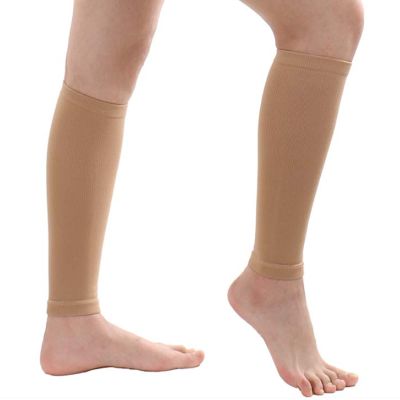 EXENXA Compression Sock for Men And Women Calf Compression Sleeve with Open Toe Two?Stage Elastic Socks Support for Varicose Vein Edema Sore Feet And Swollen Ankles,Flesh,XXL (Flesh XL)