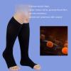 EXENXA Medical Compression Socks for Men Support 20-30 Open Toe Treatment Swelling Edema Varicose Veins Relief The Pain Promote Blood Circulation,Flesh,L (Black XX) view 3