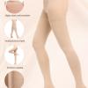 EXENXA 15-20 Compression Socks Closed Toe Support Graduated Medical Varicose Veins Hosiery Perfect for Athletics Running Flight Travel Support Edema Pregnancy,Flesh,L (Flesh XL) view 3