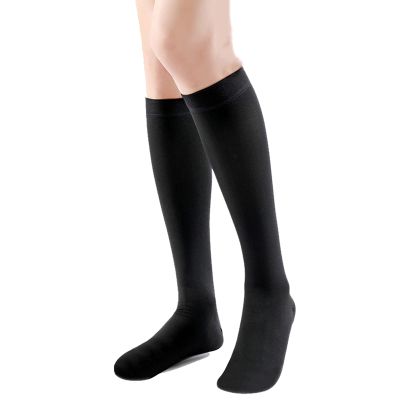 EXENXA Compression Socks Medical Varicose Vein Stockings Beautiful Leg Shaping Highly Elastic Covered Toe Women And Men Best Running Athletic Sports Flight Travel,Black,XXL (Black Medium)