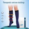 EXENXA Compression Socks Varicose Vein Stocks Stripe Thin Elastic Closed Toe Comfortable And Breathable Improve Blood Circulation for Swelling Ankles Blue,M () view 3