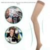 23-32 Graduated Thigh Compression Sleeves Firm Support Footless Compression Socks Swelling for The Wearer Comfortable Safe for Varicose Veins Shin Splints Edema Recovery,toe skin tone,M (Toe Black XL) view 2