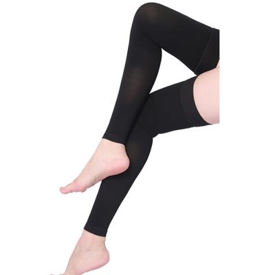 EXENXA Knee High Support Hose Compression Socks Secondary Medical Support Hose Compression Stockings Durable Fashionable Comfortable Safe Help Relieve Swelling Soreness,Flesh,XL (Black XX)