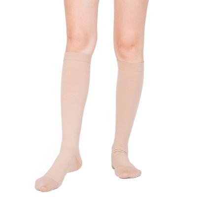 EXENXA Medical Compression Socks Closed Toe Super Elastic Non-Slip Performance Sports for Adult Women Improve Blood Circulation Lower Extremity Edema,Black,S (Flesh XL)