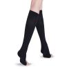 EXENXA Varicose Vein Stockings Medical Open Toe Breathable Calf Compression Socks 20-30 Graduated Support Hosiery for Edema Flight Pregnancy,Black,XL (Black S) view 1