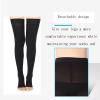 EXENXA Elastic Stockings Varicose Veins Socks Pantyhose Closed Toes Ankle Guard Compression Stockings for Sports Running Recovery Shin Splints,Flesh,XXL (Black XL) view 4