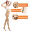EXENXA Elastic Stockings Open Toe Varicose Veins Socks Comfortable Nylon Breathable 30-40 Compression for Swelling Varicose Veins Edema Pregnancy 1 Pair,Flesh,XL (Black L) view 3