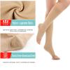 EXENXA Elastic Stockings Open Toe Varicose Veins Socks Comfortable Nylon Breathable 30-40 Compression for Swelling Varicose Veins Edema Pregnancy 1 Pair,Flesh,XL (Black L) view 4
