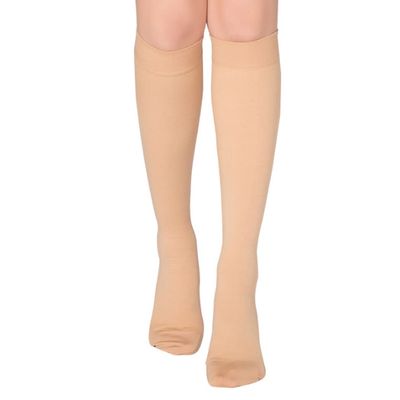 Thigh High Medical Compression Stockings Firm Support Hose 34-46 Compression Socks for Treatment Swelling Improves The Blood Circulation Protect You,open toe black,XXL (Covered Toe Skin Tone M)