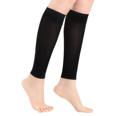 EXENXA Compression Socks for Men Women Flight Socks Plus Size 23-32 Compression Socks Wide Calf Running Socks for Varicose Veins Swelling Suitable for Nurse Running Cycling Office,Black,L (Black S)