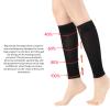 EXENXA Compression Socks for Men Women Flight Socks Plus Size 23-32 Compression Socks Wide Calf Running Socks for Varicose Veins Swelling Suitable for Nurse Running Cycling Office,Black,L (Black S) view 3