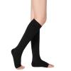 EXENXA Compression Stockings for Varicose Veins Open Toe Medium Tube 20-30 Compression Leg Sleeves Comfortable Medical Gradient Compression for Running Cycling Basketball,Flesh,3XL (Black 5XL) view 1