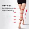 EXENXA Elastic Stockings Varicose Veins Socks Comfortable Nylon Breathable Bare Ankles 20-30 Compression for Athletic Running Cycling Fitness 1 Pair,Flesh,M (Flesh XL) view 3