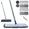 Masthome Microfiber Mops for Floor Cleaning,Dust Mop with 4 Reusable Pads,Flat Flip Mops for Wet & Dry Use,Professional Microfiber Mop for Hardwood, Laminate,Tile Floor Cleaning-1 Scraper view 1