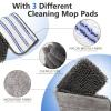 Masthome Microfiber Mops for Floor Cleaning,Dust Mop with 4 Reusable Pads,Flat Flip Mops for Wet & Dry Use,Professional Microfiber Mop for Hardwood, Laminate,Tile Floor Cleaning-1 Scraper view 2