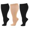 Wide Calf Compression Socks for Women Men, 3 Pairs Plus Size Extra Large Size Support Socks Stockings Reduces Swelling & Pain for Nurses Running Pregnant Travel Flight 20-25 mmHg view 1