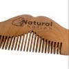 Wooden Moustache Beard Comb Anti-Static Natural Wood Eco-Friendly Biodegradable De-tangles and Smoothes view 2