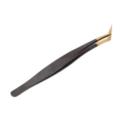 False Lashes Extension Tweezers, Precise Professional Stainless Steel Individual Lashes Tweezers Ergonomic for Home (Volume Tweezers)