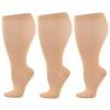 Wide Calf Compression Socks for Women Men, 3 Pairs Plus Size Extra Large Size Support Socks Stockings Reduces Swelling & Pain for Nurses Running Pregnant Travel Flight 20-25 mmHg view 1