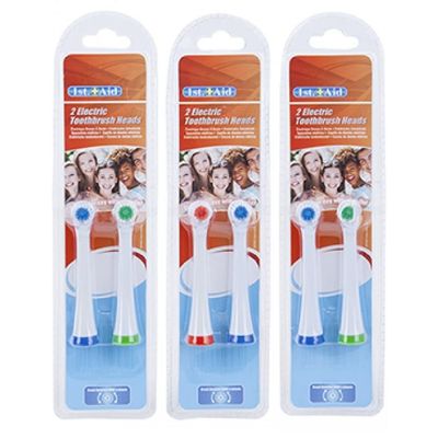 3 x 2 Pack Assorted Spare Replacement Heads Compatible with 1st.Aid Electrical Toothbrush