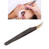 False Lashes Extension Tweezers, Stainless Steel Ergonomic Professional Portable Individual Lashes Tweezers for Home for Beautician (Slight Curved Tweezers) view 2