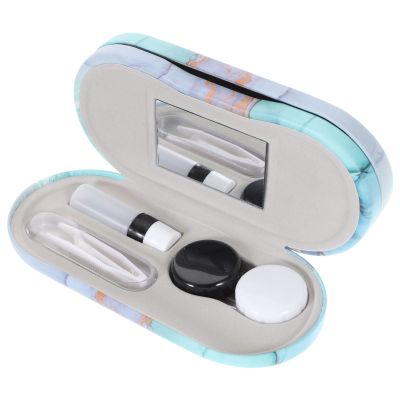 Beavorty Glasses Case Reusable Eyeglass Box Pu Material Contacts Holder for Travel Use Delicate Design Wear-resistant Eyeglass Case