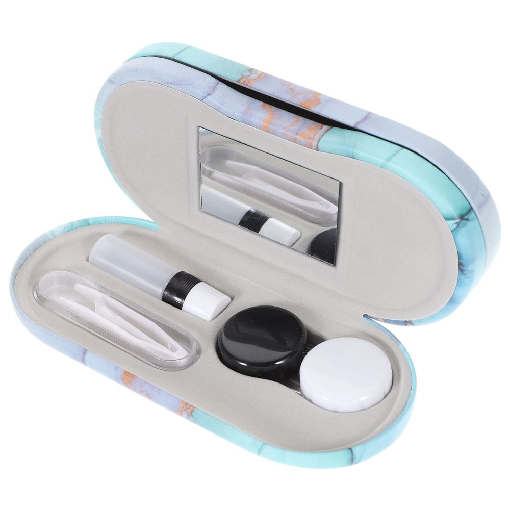Beavorty Glasses Case Reusable Eyeglass Box Pu Material Contacts Holder for Travel Use Delicate Design Wear-resistant Eyeglass Case