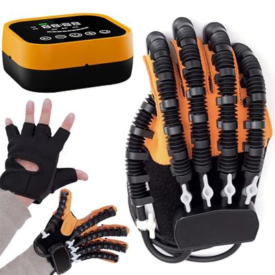 Oiyekntd Rehabilitation Robot Gloves, Stroke Hemiplegia Rehabilitation Training Equipment Finger Orthosis for Hand Dysfunction Patients,L-LeftHand