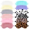 12 Pcs Plush Eye Mask Soft Sleeping Blindfold Sleeping Mask Night Masks for Sleeping Furry Eye Covers for Sleeping Sleep Masks for Girls Women Adults Eye Protection Sleepover Party Favors view 1