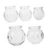 5 Pcs Cupping Face Body Suction Cups Suction s for Body Aoint Fire pign Jar Household Tools Vacuum Full Suits Suite Massage Chinese Glass White view 1