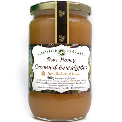 Luisas Raw Certified Organic Creamed EUCALYPTUS HONEY, 960g - Antibacterial, Unpasteurised, Single Origin - The Raw Honey Shop