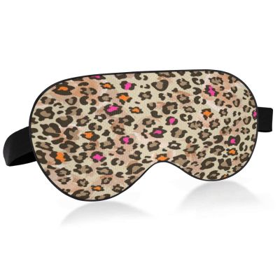 Sexy Leopard Print Sleep Mask for Women Men Soft & Comfortable Eye Mask Light Blocking Blindfold Adjustable Night Eye Cover for Travel Sleeping
