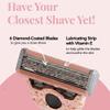 FFS Beauty Shaving Essentials - Premium Razor, Diamond-coated Titanium 6-Blade Cartridge & Shower Holder view 2