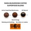 RARA SUPER Mushroom Coffee Blend - 100g - Instant Arabica Coffee with Premium Lion's Mane, Reishi, Chaga & Cordyceps view 2