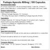 Fadogia Agrestis Extract 600mg Capsules - Vegan Friendly (180 Capsules) view 2