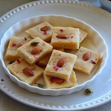 Almond Barfi 500g Indian Traditional Sweet Best Gift For All Occasions Raksha Bandhan,Marriage, Diwali, Holi, Ganesh Chaturthi Festival Treat For Family & Friends