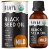 Rawya Black Seed Oil Organic Cold Pressed, 100 ml, Mild Taste, High TQ, Unfiltered, Glass Bottle. Great for Skin, Hair, Health Boost, Balaayah Black Gram Oil view 1