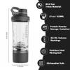 21oz Protein Shaker Bottle with Powder Storage Container-Shaker Cups for Protein Shakes-pre workout bottle-Mixer Cup-Gym Sport Water Bottle -Made with Tritan BPA Free,with Wire Whisk Balls C--Black view 3