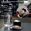 21oz Protein Shaker Bottle with Powder Storage Container-Shaker Cups for Protein Shakes-pre workout bottle-Mixer Cup-Gym Sport Water Bottle -Made with Tritan BPA Free,with Wire Whisk Balls C--Black view 4