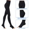 Evolyline Medical Compression Tights for Women & Men 20-30 mmHg, Open Toe Compression Pantyhose, Toeless Graduated Support Tights Compression Socks Stockings for Varicose Veins Edema Flight Nursing view 3