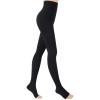 Evolyline Medical Compression Tights for Women & Men 20-30 mmHg, Open Toe Compression Pantyhose, Toeless Graduated Support Tights Compression Socks Stockings for Varicose Veins Edema Flight Nursing view 1