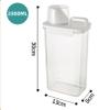 QXPDD Airtight Laundry Detergent Dispenser with Measuring Cup, Clear Laundry Powder Detergent Storage Box, Washing Powder Container Storage Bucket Detergent Box,2300ML view 2