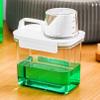 QXPDD Airtight Laundry Detergent Dispenser with Measuring Cup, Clear Laundry Powder Detergent Storage Box, Washing Powder Container Storage Bucket Detergent Box,1100ML view 1