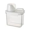 QXPDD Airtight Laundry Detergent Dispenser with Measuring Cup, Clear Laundry Powder Detergent Storage Box, Washing Powder Container Storage Bucket Detergent Box,1100ML view 3