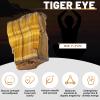 1.1lb Bulk Raw Tiger Eye Stone Rough Crystal-Natural Raw Stones Crystal for Tumbling, Cabbing, Fountain Rocks, Decoration,Polishing, Wire Wrapping, Wicca & Reiki Crystal Healing view 2