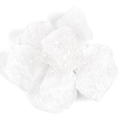1.1lb Bulk Raw Clear Quartz Stone Rough Crystal-Natural Raw Stones Crystal for Tumbling, Cabbing, Fountain Rocks, Decoration,Polishing, Wire Wrapping, Wicca & Reiki Crystal Healing