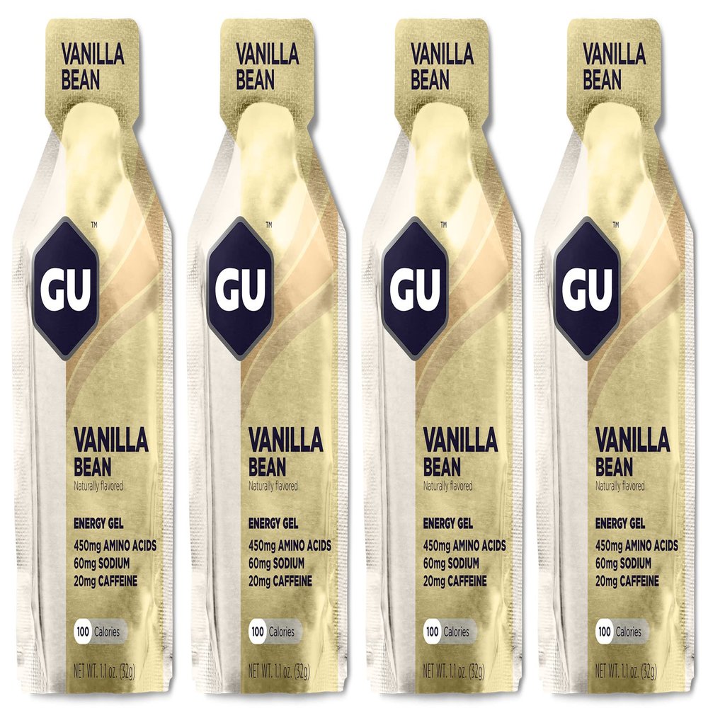 Gu Energy Running Gels - 4 Gel Taster Pack - Sports Energy Gels For Running , Cycling, Triathlon (Vanilla Bean), 32.0 gram