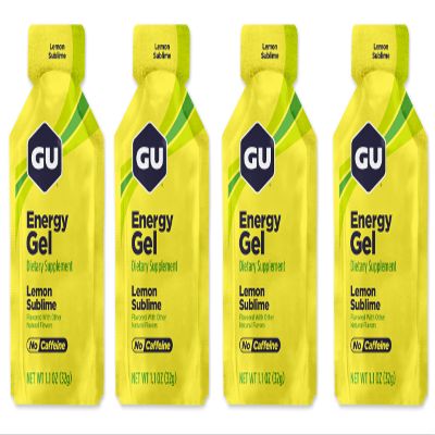 Gu Energy Running Gels - 4 Gel Taster Pack - Sports Energy Gels For Running , Cycling, Triathlon (Lemon Sublime), 32.0 gram